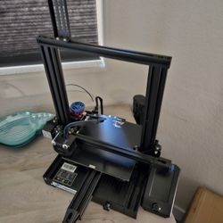 Creality Ender 3 V2 3d Printer With Red Filament 
