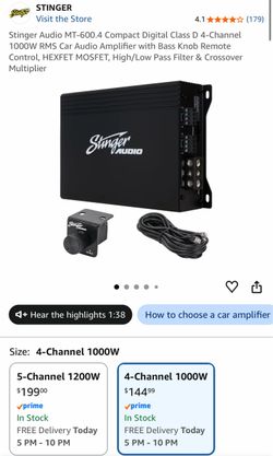 Brand new stinger 4 channel amp