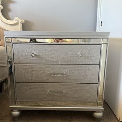 Gray nightstand