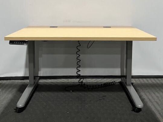 Adjustable Height Desk, Powered, Mobile,30”D x 48”W