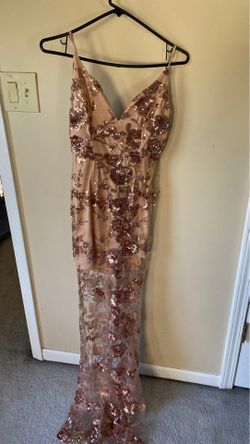 Peach pink evening dress size small
