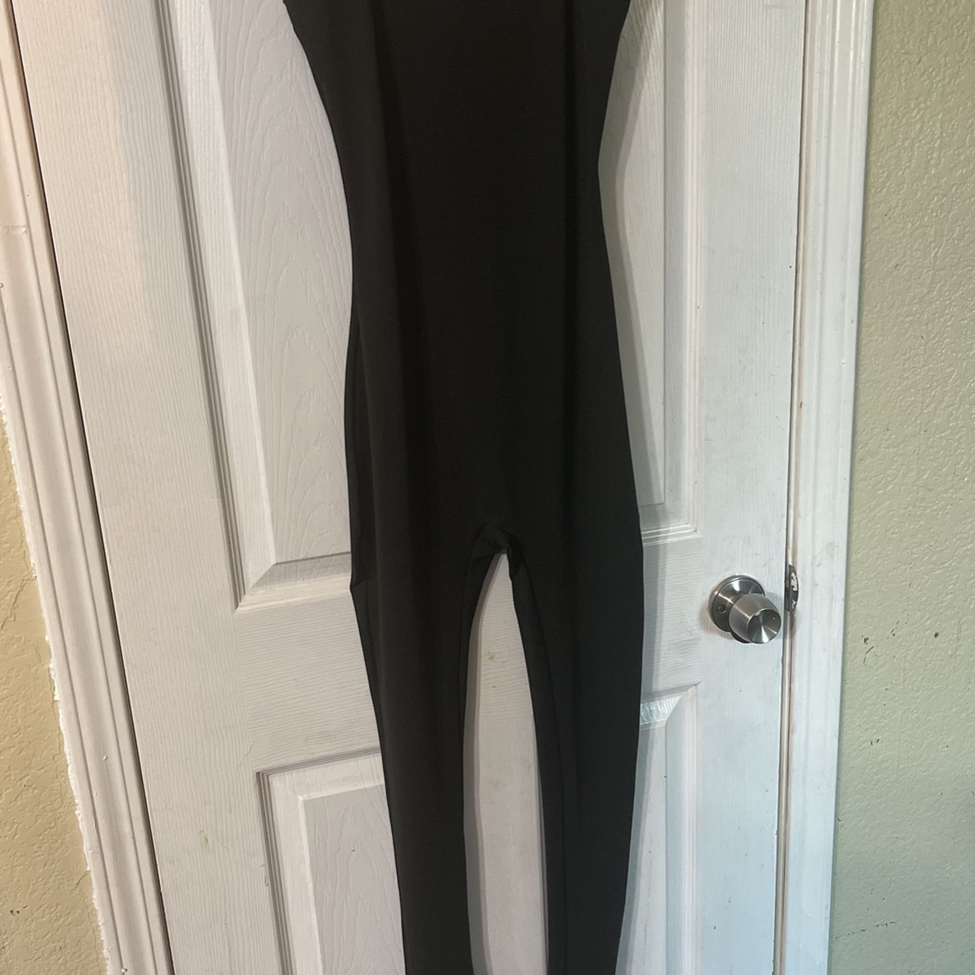 Long Black Stretchy Bodysuit