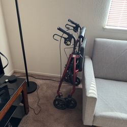 Wheeled Walker With Storage Cmoartment And Seat