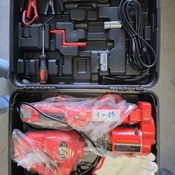 3 Ton Electric Scissor Jack & Impact Wrench Set Gato Electrico