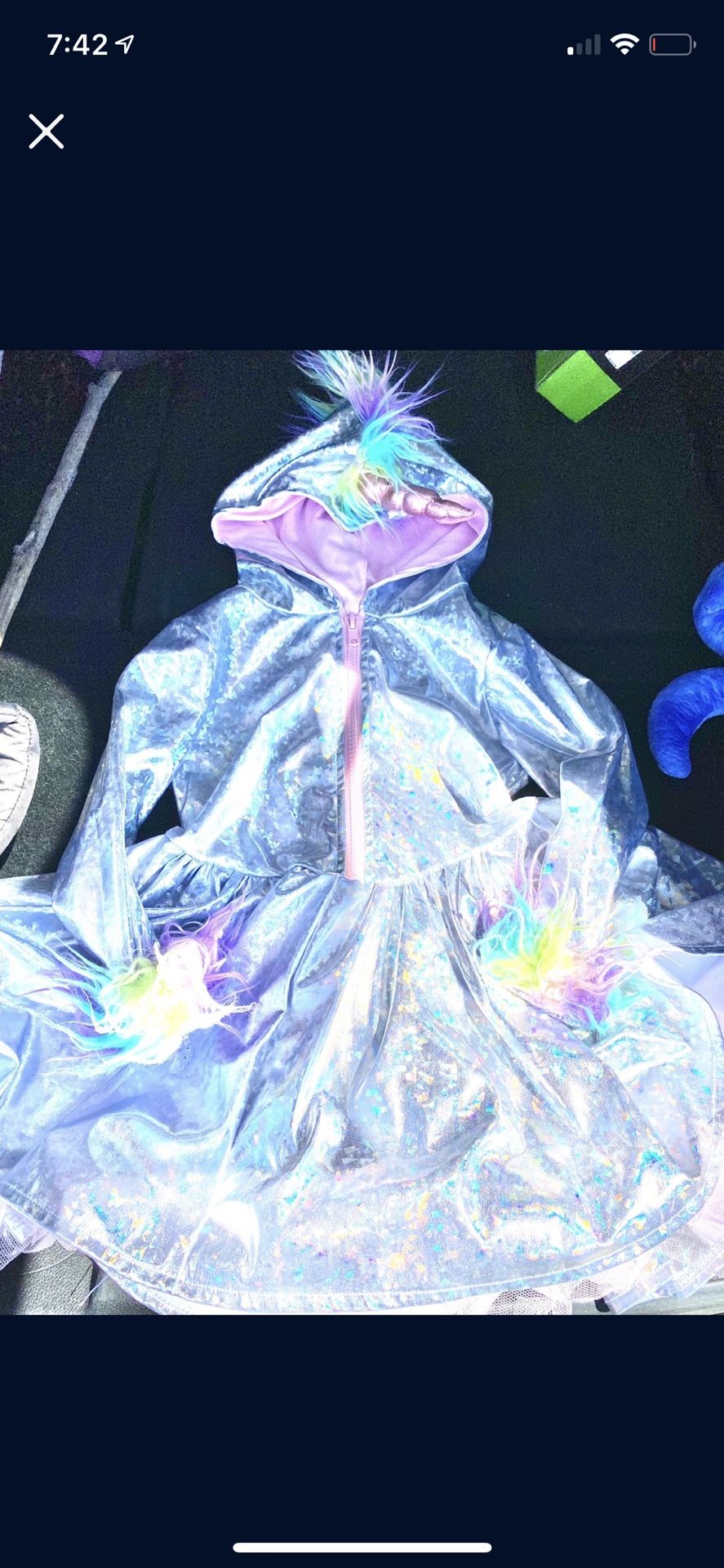 Holographic Unicorn Dress / Costume (Size: 4)