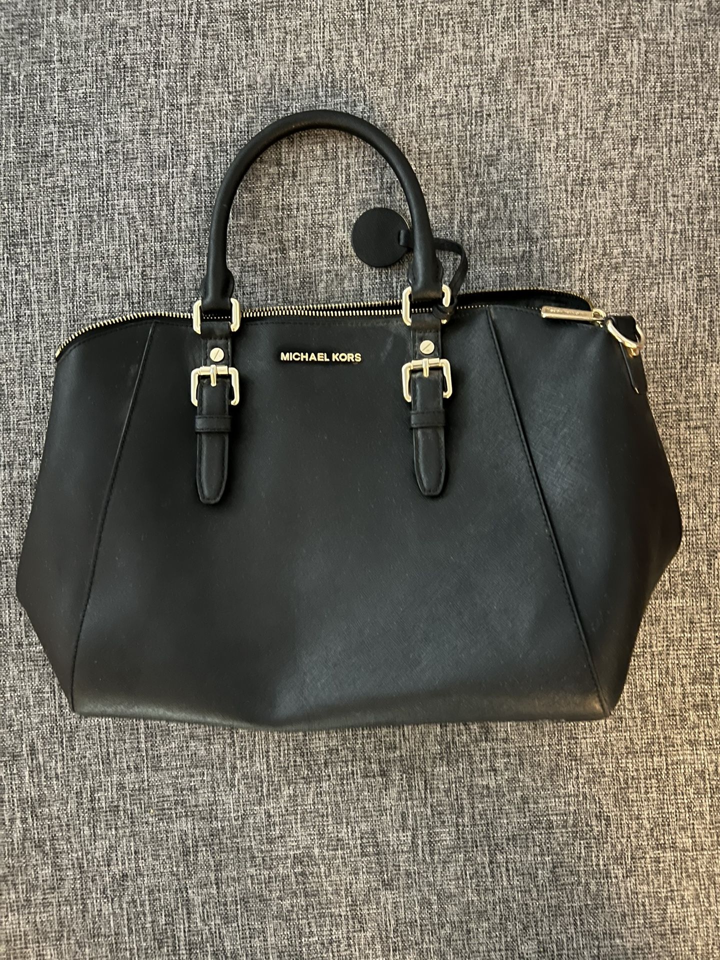 Large black leather Satchel Purse Michael Kors