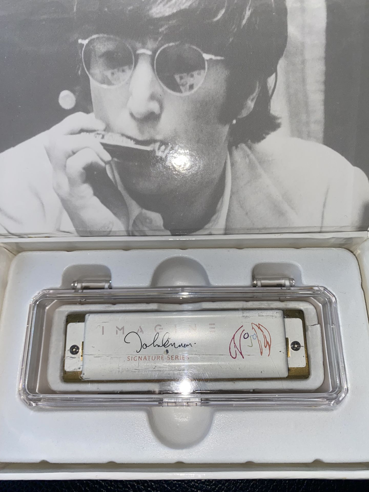 Imagine John Lennon Signature Series Hohner Harmonica With Case