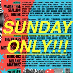 SUNDAY ONLY LOLLAPALOOZA 2024 GA WRISTBANDS PICK UP DAY OF FESTIVAL SUNDAY AT 11am 