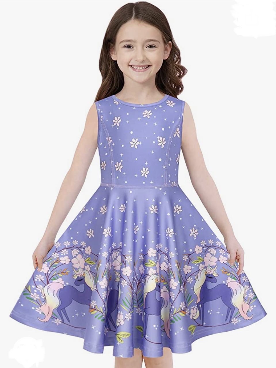 New Unicorn Dress For Girl Party Size:6-7.