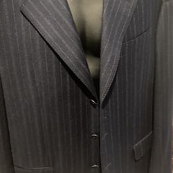 💙 Ermenegildo Zegna Navy Pinstripe Suit – Size 44L / 38W – Tessuto Line – Made in Italy