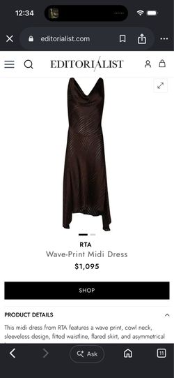 RTA Wave-Print Midi Dress