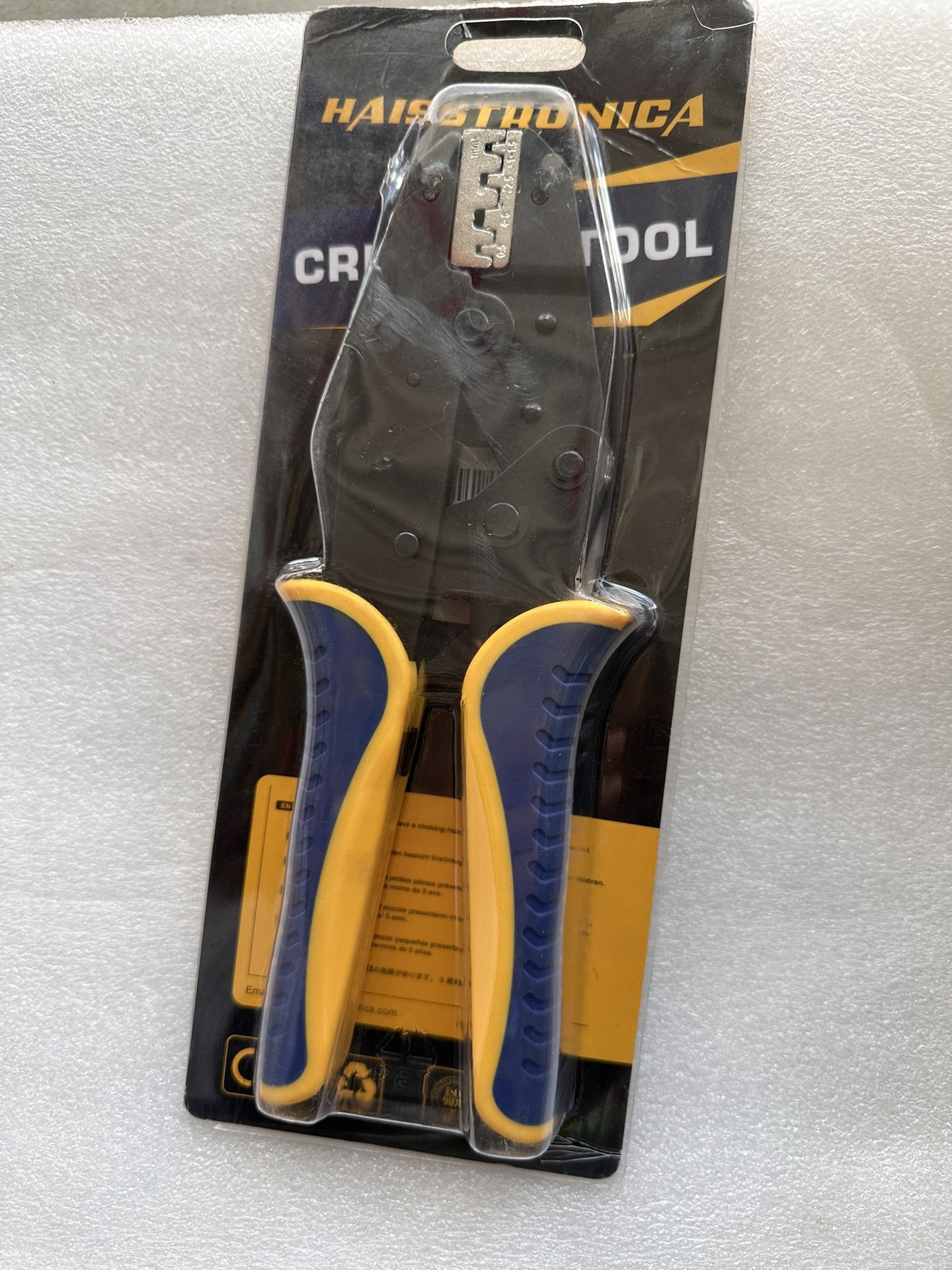 Ratchet Wire Crimper Tool for Non Insulated Open Barrel Wire Terminals - AWG 20-10