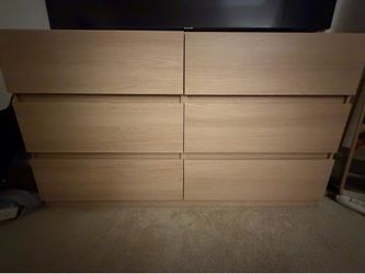 Living Spaces Elara Natural 6 Drawer Dresser