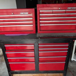 Craftsman Work Bench And Two Top Boxes