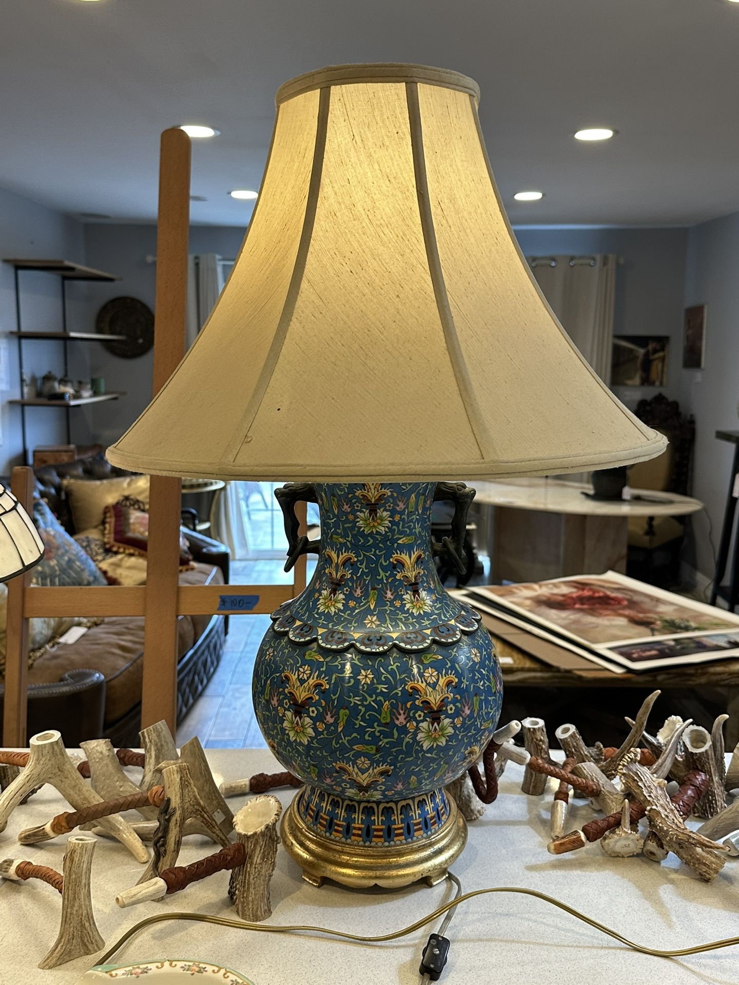 Genuine Chinese Cloisonné Lamp