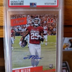 Joe Mixon Auto Panini Prestige PSA 8 