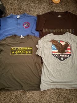 (8) men’s tshirts large and XL