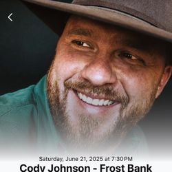 2 Cody Johnson Tickets For Sale!! 
