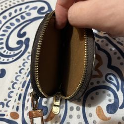 Authentic Louis Vuitton Monogram Round Coin Purse / Bag Charm
