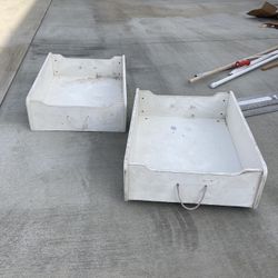 Two wooden storage boxes