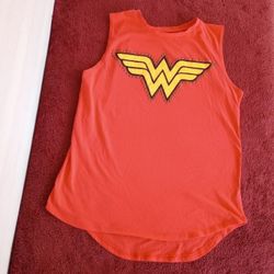 WONDER WOMAN DC COMICS red Poly Cotton Studded T-shirt M