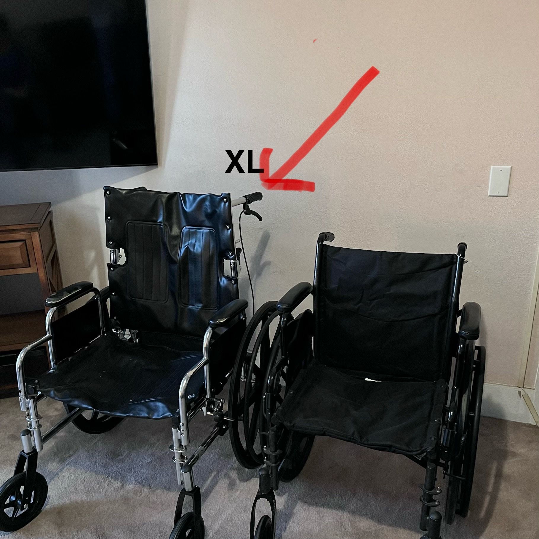 Free delivery extra large wheelchair