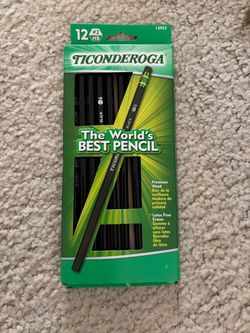 School Stationery Lot - Ticonderoga Noir Pencils, Paper Mate Pens & Pencil Case