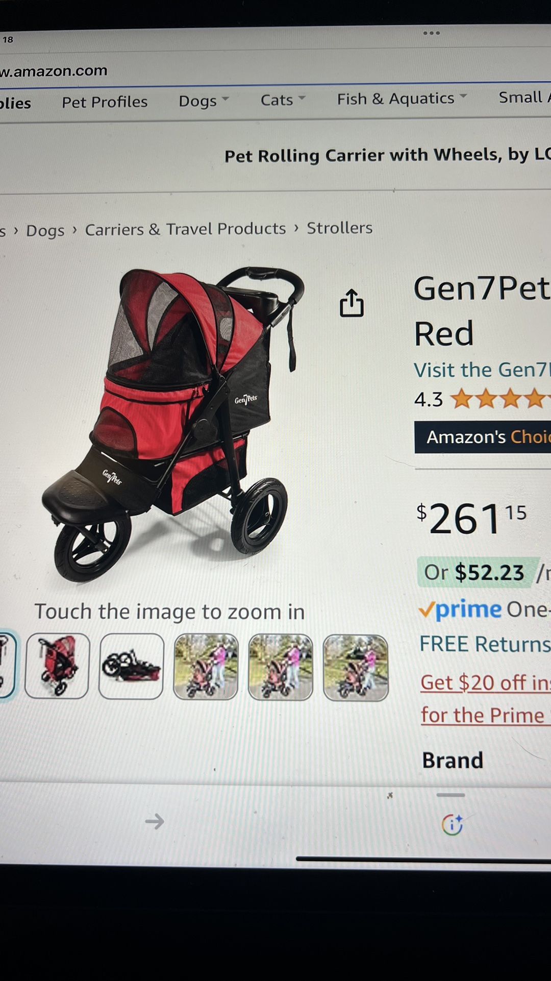 VIAGDO Dog Stroller