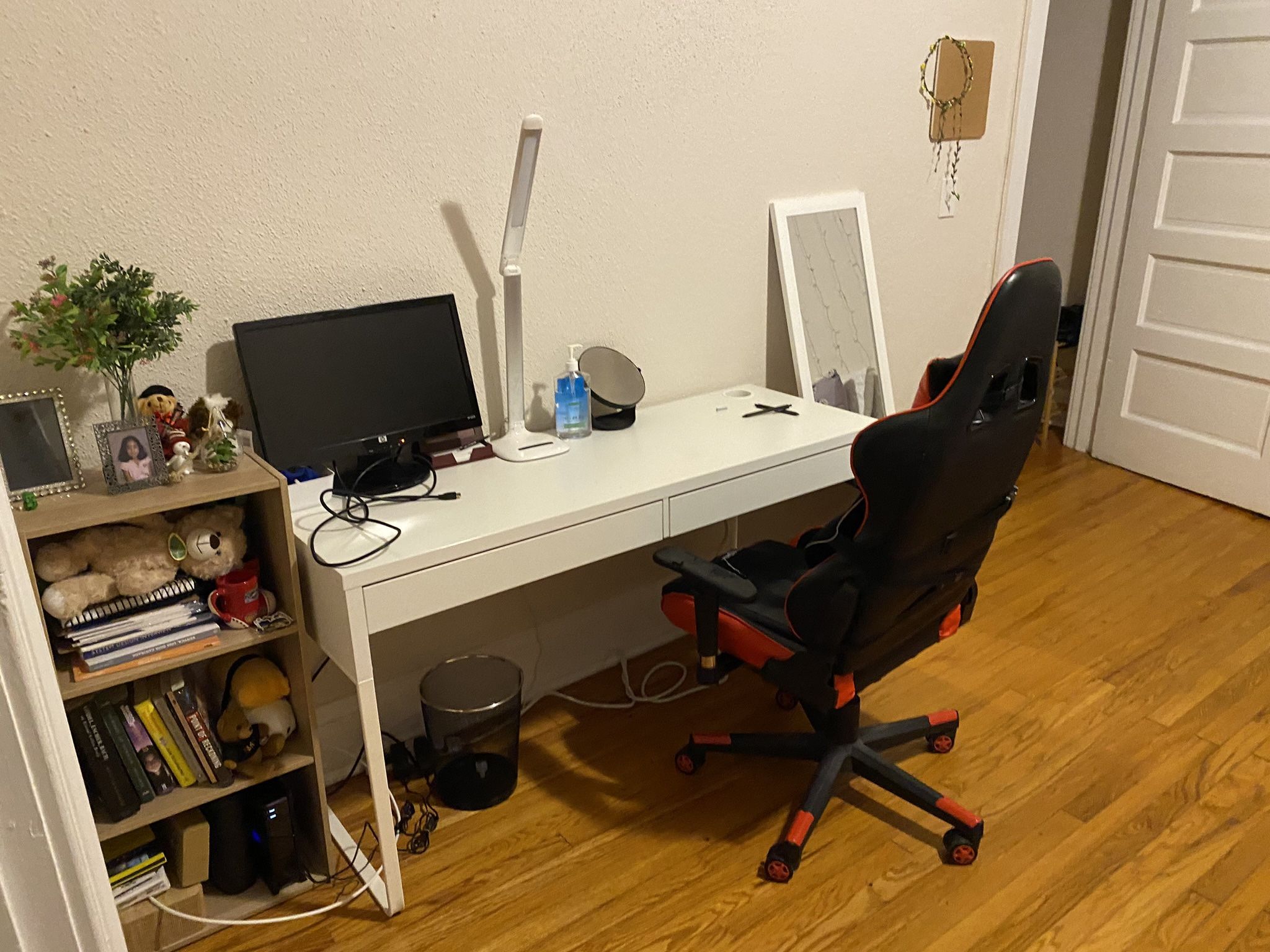 Long White IKEA Desk