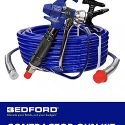 BEDFORD BP3600 Airless Paint Spray Gun Kit with 50 ft. x 1/4 in. Airless Whip Hose and Gun Filter
