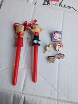 Betty boop pens and pins vintage
