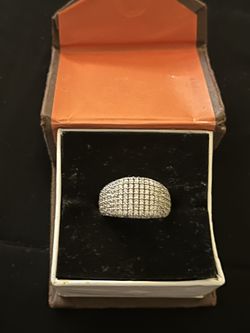 Silver Cz Ring Size 7