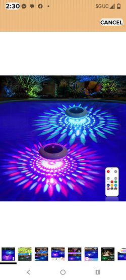 Floating RGB Pool Lights with Remote