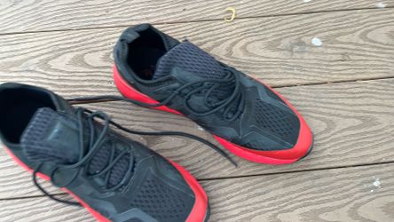 Red And Black Adidas Basketball Shoes