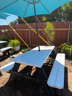 Pinic tables (white and black)