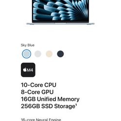 M4 chip 16GB memory 13-inch MacBook Air 256GB storage