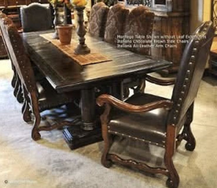 $8,000 Heavy Solid Wood Table And Chairs Can Drop Off Just Today Near My Area