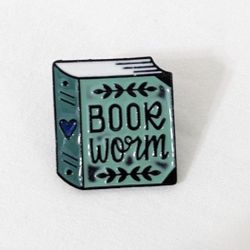 Book Worm Enamel Pin