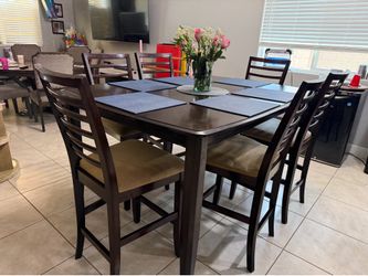 9 piece counter height table
