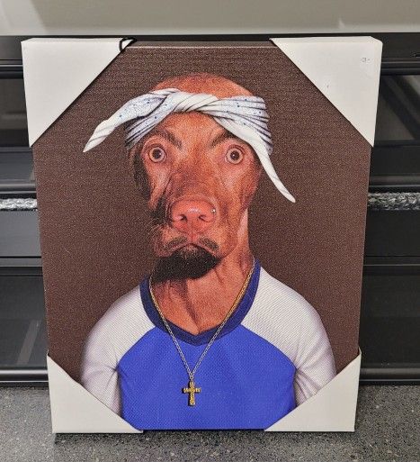 2pac As A Dog Canvas