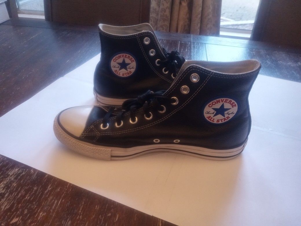 Converse All Star Leather Mids Mens Size 8 / Women's 9.5