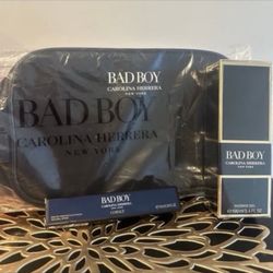 New Carolina Herrera Bad Boy Gift Set fragrance 10ml & shower gel 100ml