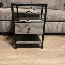 Grey Nightstand (side table) 
