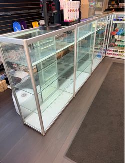 Aluminum Glass Display Cabinets +LED