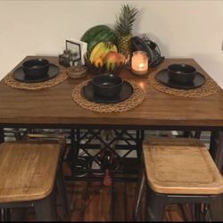 Dining Table with Stools