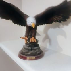 Ceramic Bald Eagle Statue