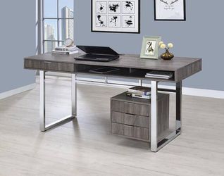 Weathered Grey Desk with Drawers ONLY $350 SALE! Best Deal!