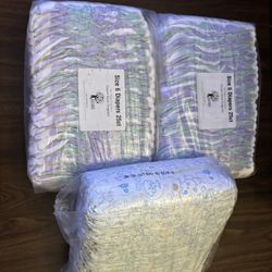 1 Pack Size 5, 2 Packs Size 6 Diapers