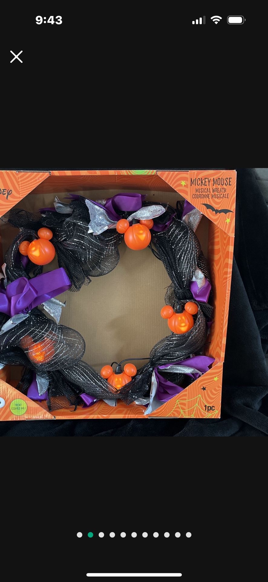 Disney Halloween Mickey Mouse Light Up Pumpkin π Musical πΆ Wreath (Price Is Firm)