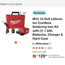 Milwaukee Soldering Kit (brand New)